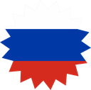 The Flag of Russia Star Burst