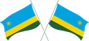 The Flag of Rwanda Crossed Flags