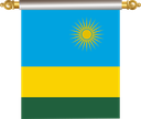 The Flag of Rwanda Hanging Banner IV