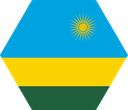 The Flag of Rwanda Hexagon I