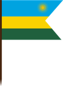 The Flag of Rwanda V Cut