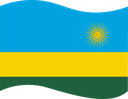The Flag of Rwanda Wavy I