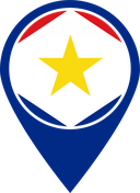The Flag of Saba Map Pin