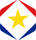 The Flag of Saba Rounded Hexagon