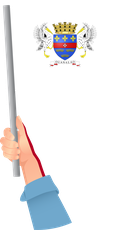 The Flag of Saint Barthélemy Handheld