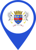 The Flag of Saint Barthélemy Map Pin