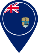 The Flag of Saint Helena Map Pin