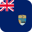 The Flag of Saint Helena Rounded Square