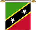 The Flag of Saint Kitts and Nevis Hanging Banner IV