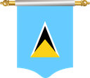 The Flag of Saint Lucia Hanging Banner I