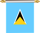 The Flag of Saint Lucia Hanging Banner IV