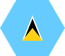 The Flag of Saint Lucia Hexagon I