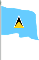 The Flag of Saint Lucia Pole Flag II