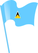 The Flag of Saint Lucia Pole Flag I