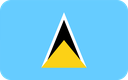 The Flag of Saint Lucia Rounded Rectangle