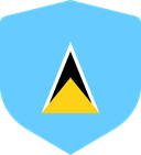 The Flag of Saint Lucia Shielded I