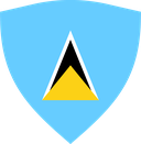 The Flag of Saint Lucia Shielded II