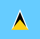 The Flag of Saint Lucia Square