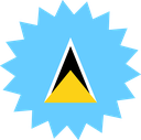 The Flag of Saint Lucia Star Burst