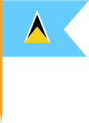 The Flag of Saint Lucia V Cut