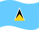 The Flag of Saint Lucia Wavy I