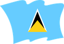 The Flag of Saint Lucia Wavy II