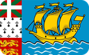 The Flag of Saint Pierre and Miquelon Rounded Rectangle