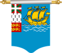 The Flag of Saint Pierre and Miquelon Hanging Banner I