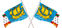 The Flag of Saint Pierre and Miquelon Crossed Flags