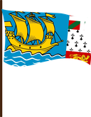 The Flag of Saint Pierre and Miquelon Pole Flag III