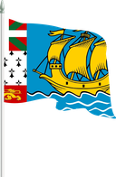 The Flag of Saint Pierre and Miquelon Pole Flag II