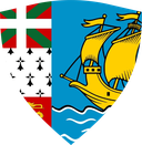 The Flag of Saint Pierre and Miquelon Shielded II
