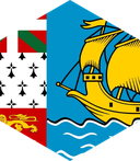 The Flag of Saint Pierre and Miquelon Hexagon II