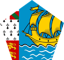 The Flag of Saint Pierre and Miquelon Pentagon