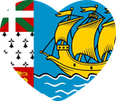 The Flag of Saint Pierre and Miquelon Heart