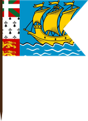 The Flag of Saint Pierre and Miquelon V Cut