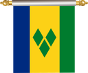 The Flag of Saint Vincent and the Grenadines Hanging Banner IV