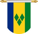The Flag of Saint Vincent and the Grenadines Hanging Banner II