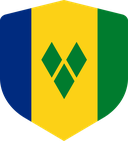 The Flag of Saint Vincent and the Grenadines Shielded I