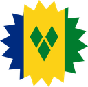 The Flag of Saint Vincent and the Grenadines Star Burst