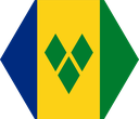 The Flag of Saint Vincent and the Grenadines Hexagon I