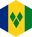 The Flag of Saint Vincent and the Grenadines Hexagon II