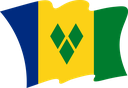 The Flag of Saint Vincent and the Grenadines Wavy II