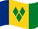 The Flag of Saint Vincent and the Grenadines Wavy I