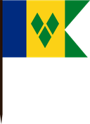The Flag of Saint Vincent and the Grenadines V Cut