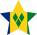The Flag of Saint Vincent and the Grenadines Star
