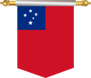 The Flag of Samoa Hanging Banner III