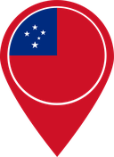 The Flag of Samoa Map Pin