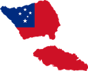 The Flag of Samoa Map