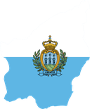 The Flag of San Marino Map